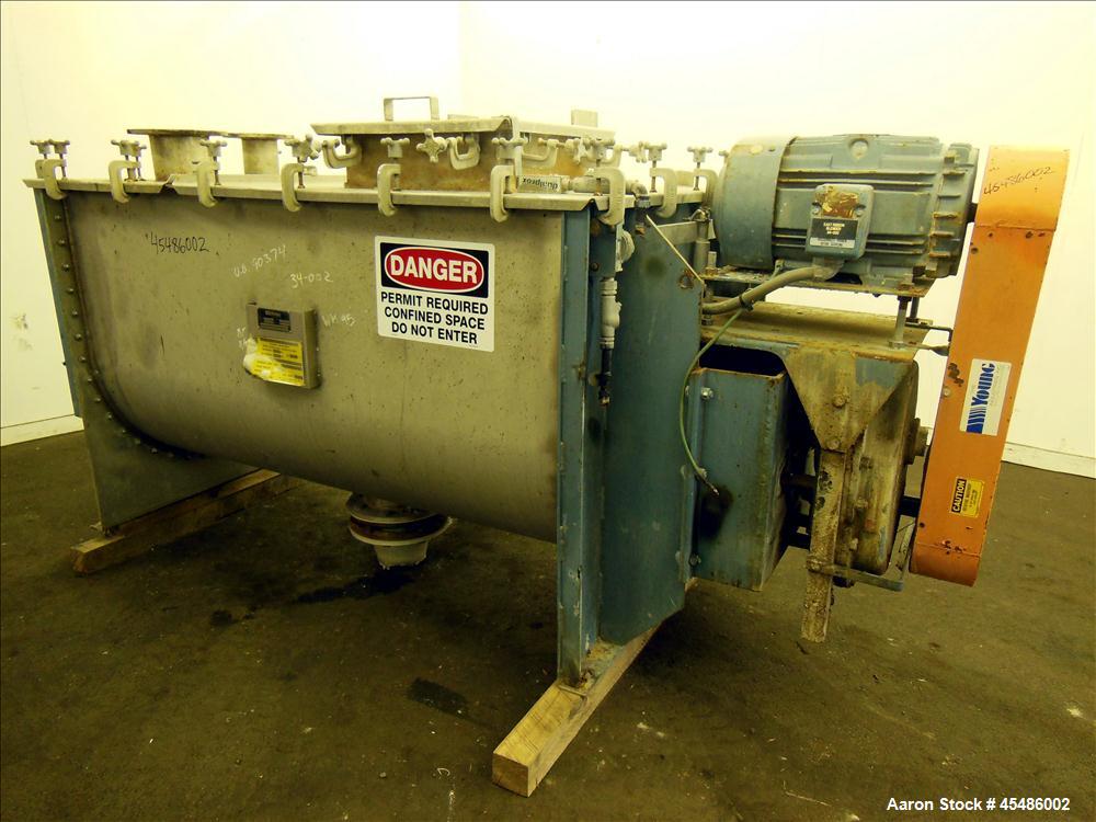 Used Stainless Steel Young Ribbon Blender, Model 40-HB, 59 Cubic Feet