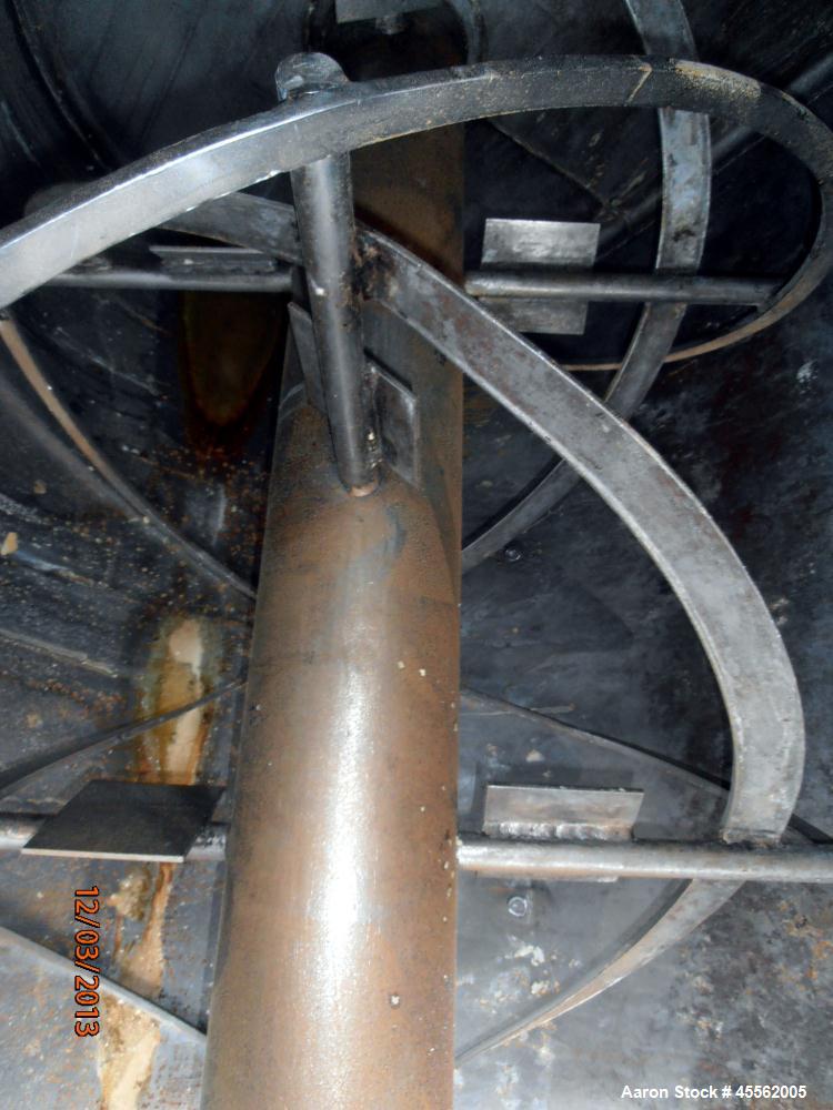 Used Carbon Steel Ribbon Blender, Approximate 100 Cubic Feet