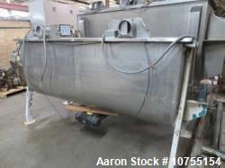 Used- 120 cubic foot double ribbon blender of unknown manufacture. Stainless steel construction. Non-jacketed chamber with 2...