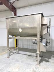 Used- Aaron Process Equipment Double Ribbon Blender, Model IMB-100. 100 Cubic feet working capacity. Constructed of stainles...