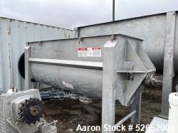 Used- American Process Double Spiral Ribbon Blender, Model DRB120, 120 Cubic Feet, Stainless Steel. Non-jacketed trough appr...