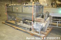 Used- S. Howes Stainless Steel Ribbon Blender, 120 Cubic Foot. Trough is 144" length x 48" deep x 45" wide. Driven by 40 hp,...