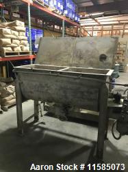 Used-10 Cubic Foot (approx.) Stainless Steel Ribbon Blender