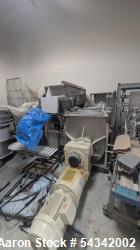 Used Littleford approximately 100 cuft stainless steel double ribbon blender.  Sanitary Construction.  Center bottom dischar...