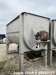 Used- 316 Stainless Steel Double Spiral Ribbon Blender. Approximate 270 Cubic Foot working capacity. Non-Jacketed trough app...