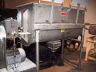 Unused- Stricklin 34 CF double ribbon blender, stainless steel.  Equipped with Dual Hinged Lids. Interior Chamber Dimensions...