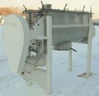 Used:  Aaron Process Double Spiral Ribbon Blender, 24 Cubic Foot Working Capacity, 316 Stainless Steel.  Non-jacketed trough 26