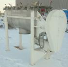 Used:  Aaron Process Double Spiral Ribbon Blender, 24 Cubic Foot Working Capacity, 316 Stainless Steel.  Non-jacketed trough 26
