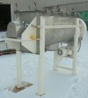 Used:  Aaron Process Double Spiral Ribbon Blender, 24 Cubic Foot Working Capacity, 316 Stainless Steel.  Non-jacketed trough 26