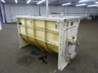 Used MAP s.r.l Double Spiral Ribbon Blender, Approximate 65 Cubic Feet, 304 Stainless Steel. Carbon steel dimple jacketed trough approximate 41