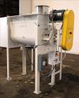 Used Double Spiral Ribbon Blender, Approximately 9.6 Cubic Feet, 304 Stainless Steel. Non-jacketed trough 48