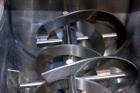 Used Double Spiral Ribbon Blender, Approximately 9.6 Cubic Feet, 304 Stainless Steel. Non-jacketed trough 48