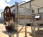 Used Double Spiral Ribbon Blender, Approximate 36 Cubic Feet, Stainless Steel. Trough approximately 30