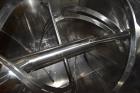 Used- Double Spiral Ribbon Blender, Approximate 267 Cubic Feet Working Capacity, Stainless Steel. Non-jacketed trough 60