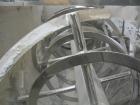USED: Ribbon blender, 214 cubic feet working capacity, 321 stainless steel. Dimple jacketed trough 54