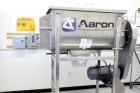 Used Aaron Process IMB-15 Ribbon Blender, 15 cubic feet capacity. Constructed of stainless steel material on all product contact areas, all external stiffeners, legs, ribs and supports. Inside trough...