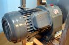 Used Aaron Process IMB-15 Ribbon Blender, 15 cubic feet capacity. Constructed of stainless steel material on all product contact areas, all external stiffeners, legs, ribs and supports. Inside trough...