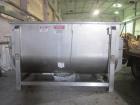 Used- 300 Cubic Foot Aaron Process Ribbon Blender, Model IMB300. Sanitary stainless steel construction. Approximately 67