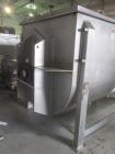 Used- 300 Cubic Foot Aaron Process Ribbon Blender, Model IMB300. Sanitary stainless steel construction. Approximately 67