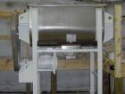 Used Aaron Process Equipment model IMB 35 double ribbon blender, 35 cubic feet. Trough constructed of stainless steel material on all product contact areas. All external stiffeners, ribs and supports...