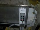 Used Aaron Process Equipment model IMB 35 double ribbon blender, 35 cubic feet. Trough constructed of stainless steel material on all product contact areas. All external stiffeners, ribs and supports...