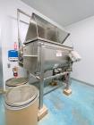 Used Aaron Process Equipment Model IMB-35. 35 Cubic Foot Ribbon Blender. Trough constructed of stainless steel material on all product contact areas. All external stiffeners, legs, ribs and supports ...
