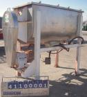 Used Aaron IMB 50, 50 Cubic Foot Working Capacity, T304 Stainless Steel Double Ribbon Blender.  Trough measures 78