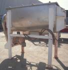 Used Aaron IMB 50, 50 Cubic Foot Working Capacity, T304 Stainless Steel Double Ribbon Blender.  Trough measures 78