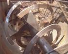 Used Aaron IMB 50, 50 Cubic Foot Working Capacity, T304 Stainless Steel Double Ribbon Blender.  Trough measures 78