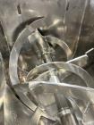 Used Aaron Process 5 Cubic Foot Double Ribbon Blender, Model IMB-5. Working Capacity: 5 Cubic Feet. Trough: Constructed of stainless steel material on all product contact areas. All external stiffene...