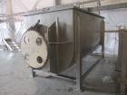 Used- 300 Cubic Foot Aaron Process Ribbon Blender, Model IMB300. Sanitary stainless steel construction, approximately 67