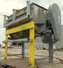 Used Aaron Process Double Spiral Ribbon Blender, 100 cubic feet working capacity (116 total), Model NR100, 304 Stainless Steel. Dimple jacketed trough 48