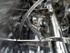 Used Aaron Process Double Spiral Ribbon Blender, 100 cubic feet working capacity (116 total), Model NR100, 304 Stainless Steel. Dimple jacketed trough 48