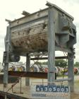 Used Aaron Process Double Spiral Ribbon Blender, 100 cubic feet working capacity (116 total), model NR100, 304 stainless steel. Dimple jacketed trough 48