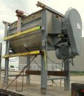 Used Aaron Process Double Spiral Ribbon Blender, 100 cubic feet working capacity (116 total), model NR100, 304 stainless steel. Dimple jacketed trough 48
