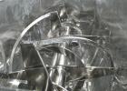 Used Aaron Process Double Spiral Ribbon Blender, 100 cubic feet working capacity (116 total), model NR100, 304 stainless steel. Dimple jacketed trough 48