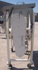 Used Aaron Process Double Spiral Ribbon Blender, 14 Cubic Feet Working Capacity, 304 Stainless Steel. Dimple jacketed trough 24
