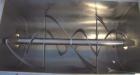 Used Aaron Process Double Spiral Ribbon Blender, 14 Cubic Feet Working Capacity, 304 Stainless Steel. Dimple jacketed trough 24