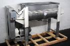Used Aaron Process Equipment Company 304 stainless steel Double Ribbon Blender. Model NR-24. 24 cubic feet working capacity. Trough measures 66