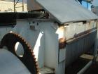 USED: Aaron stainless steel single shaft double ribbon blender, 80cu ft capacity. 40