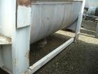 USED: Aaron stainless steel single shaft double ribbon blender, 80cu ft capacity. 40