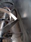 USED: Aaron stainless steel single shaft double ribbon blender, 80cu ft capacity. 40
