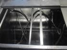 Used 200 Cubic Foot Aaron Process Ribbon Blender. Sanitary stainless steel construction, approximately 60