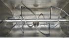 Used Aaron Double Ribbon Blender. Stainless steel, 14 cubic foot working capacity. Double ribbon blender, stainless steel construction. 24