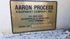 Used Aaron Double Ribbon Blender. Stainless steel, 14 cubic foot working capacity. Double ribbon blender, stainless steel construction. 24