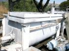 Used Aaron Process double spiral ribbon blender, 80 cubic feet working capacity, stainless steel. Non-jacketed trough 40