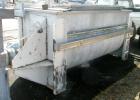 Used- Aaron Process double spiral ribbon blender, 80 cubic feet working capacity, stainless steel. Non-jacketed trough 40