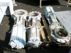 Used Aaron Process double spiral ribbon blender, 80 cubic feet working capacity, stainless steel. Non-jacketed trough 40