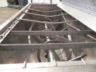 Used Aaron Process Equipment Ribbon Blender, 80 Cubic Feet, 304 Stainless Steel. Trough 40
