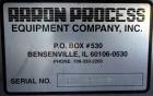 Used Aaron Process Ribbon Blender, Model IMB-100, 100 cubic feet